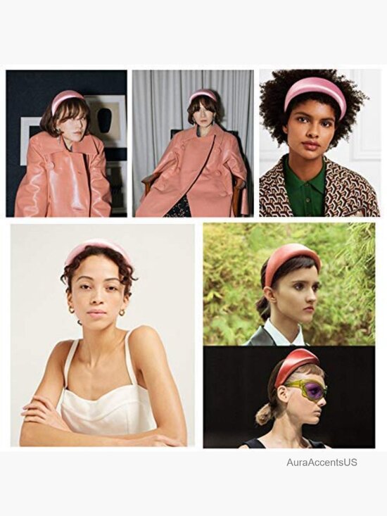 6 Pack Velvet Padded Headbands for Women - Non Slip Hair Bands main image 5